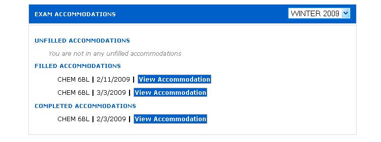 011 Exam Accommodation