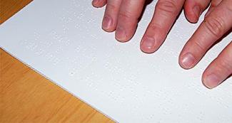 reading Braille with fingers